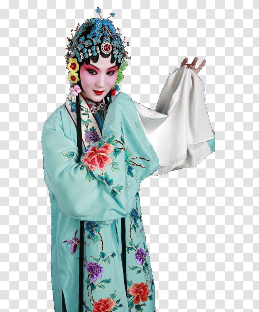 Robe Geisha Costume Turquoise - Psd免抠 Transparent PNG