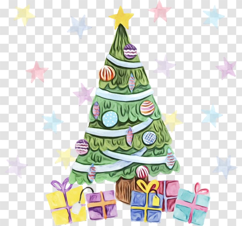 Watercolor Christmas Tree - Event - Plant Transparent PNG