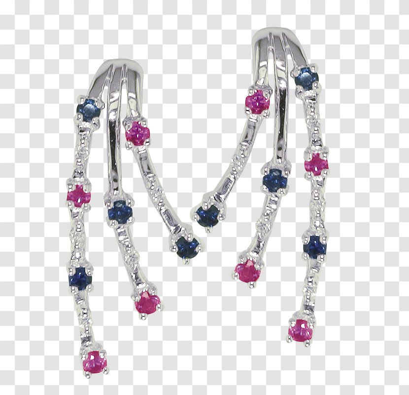 Amethyst Earring Body Jewellery Purple - Gemstone Transparent PNG