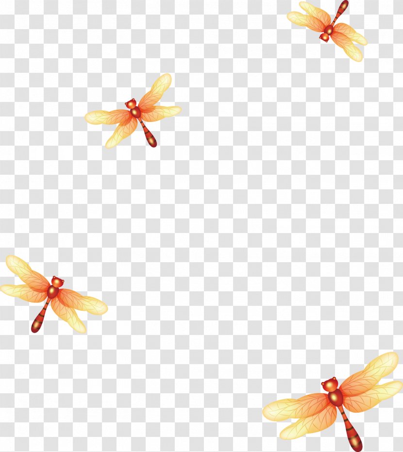 Drawing Cartoon Dragonfly Clip Art - Petal - Cute Transparent PNG