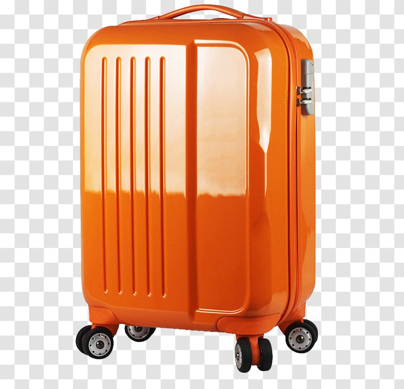 Orange Handbag - Suitcase - Trolley Transparent PNG