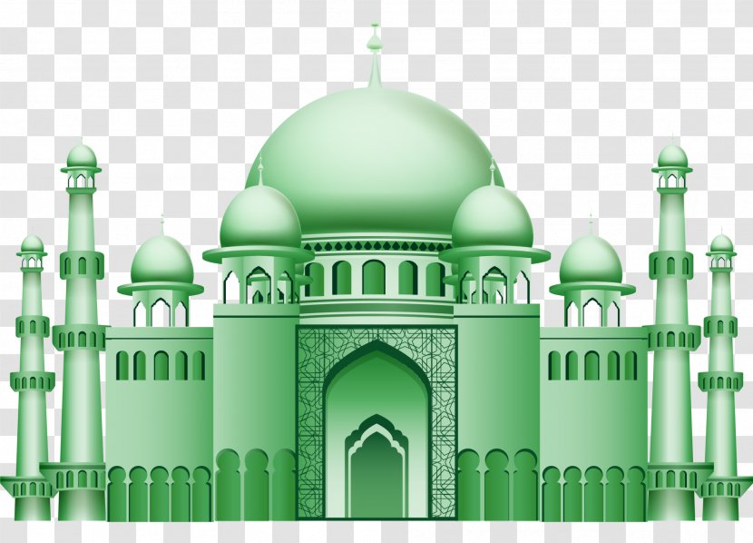 Place Of Worship Mosque Drawing - Green Cartoon Church Transparent PNG