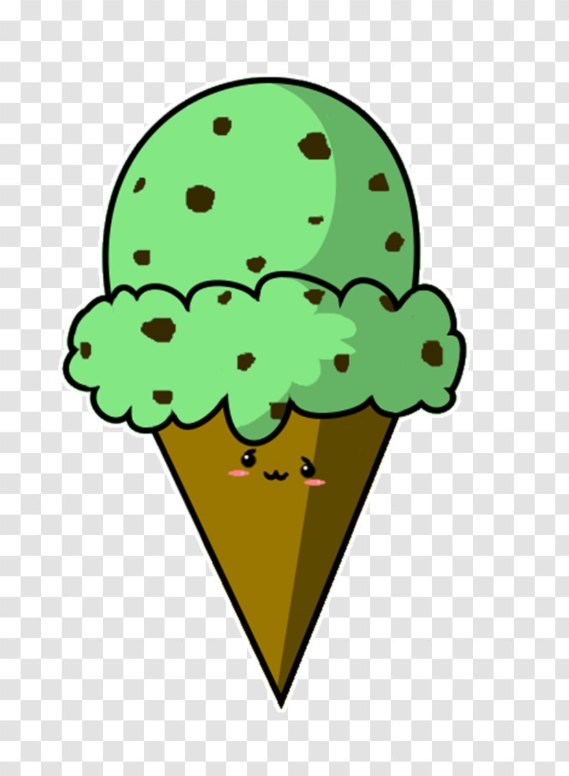 Ice Cream Cones Chocolate Brownie Chip Cookie - Mint Transparent PNG