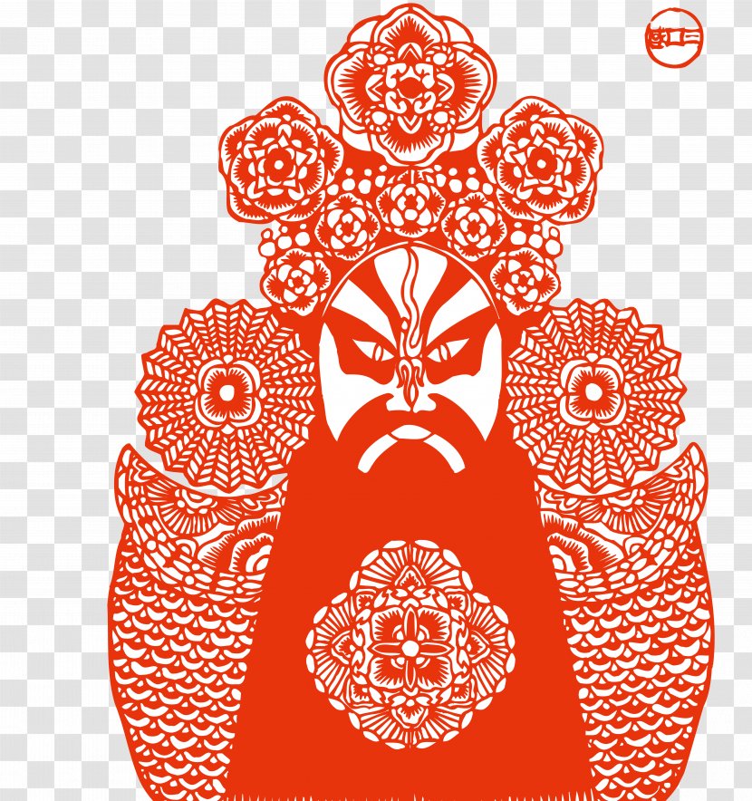 Hailun Chinese Paper Cutting Peking Opera Budaya Tionghoa - Point - Facebook Transparent PNG