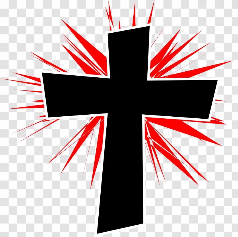 Christian Cross Crucifix Christianity Clip Art - Flag Transparent PNG