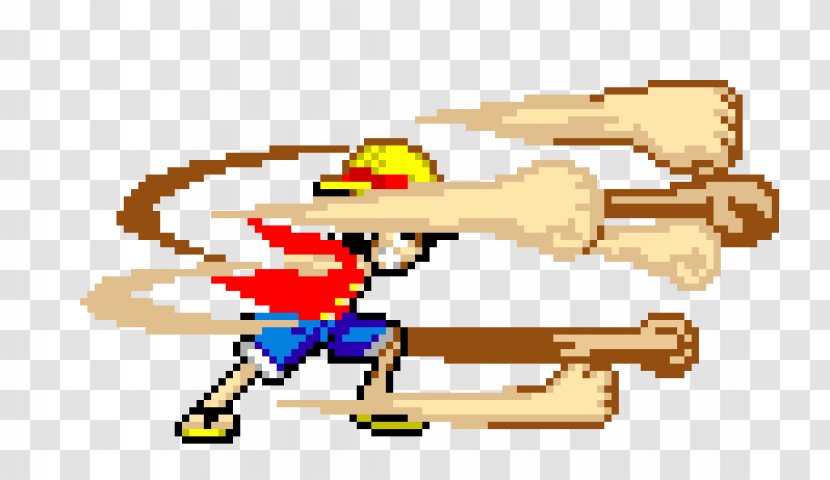 Monkey D. Luffy Goku Donquixote Doflamingo Pixel Art - Frame Transparent PNG