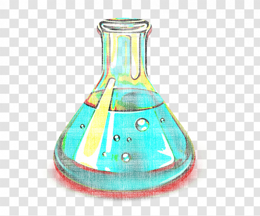 Aqua Turquoise Glass Flask Beaker Transparent PNG