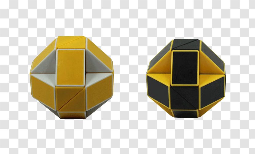 Rubiks Cube Gratis Snake - Kathrine Shaped Yellow And White Black Transparent PNG