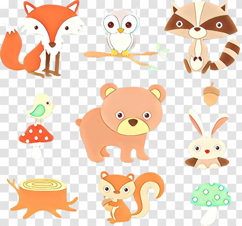 Cartoon Animal Figure Snout Tail Transparent PNG