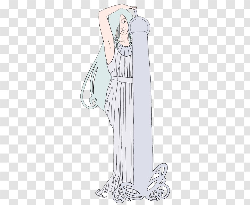 Gown Finger Character Cartoon - Heart - Tree Transparent PNG
