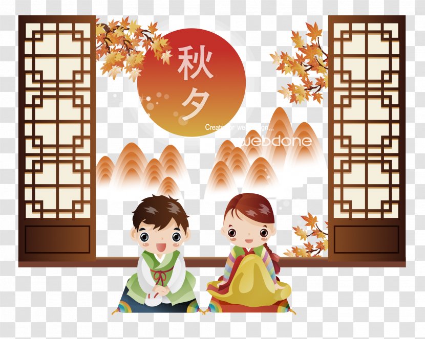 South Korea Mid-Autumn Festival Chuseok Traditional Chinese Holidays New Year - Clip Art - Door Transparent PNG