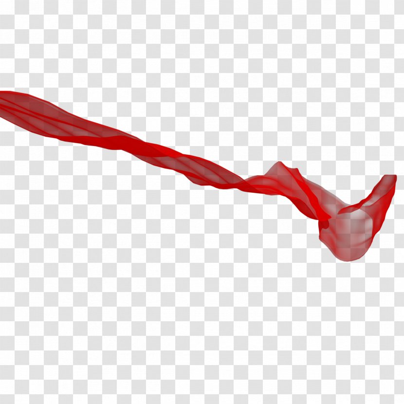 Silk Red Ribbon Transparent PNG