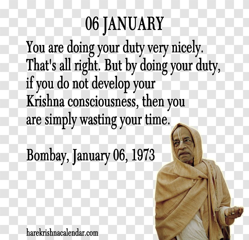 Quotation On Chanting Hare Krishna January Saying - International Society For Consciousness Transparent PNG
