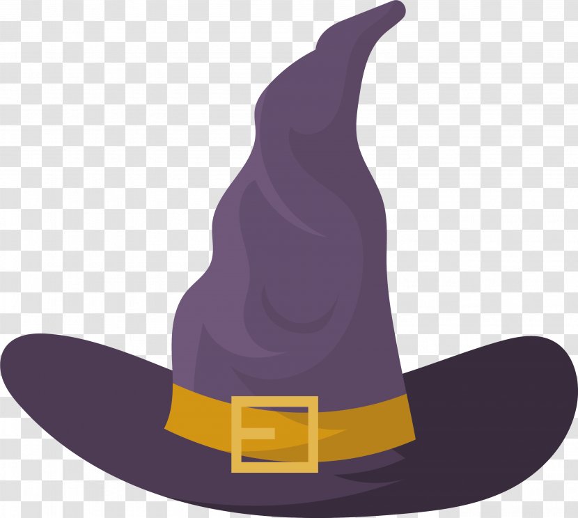 Purple Magic Witch Hat - Watercolor - Frame Transparent PNG