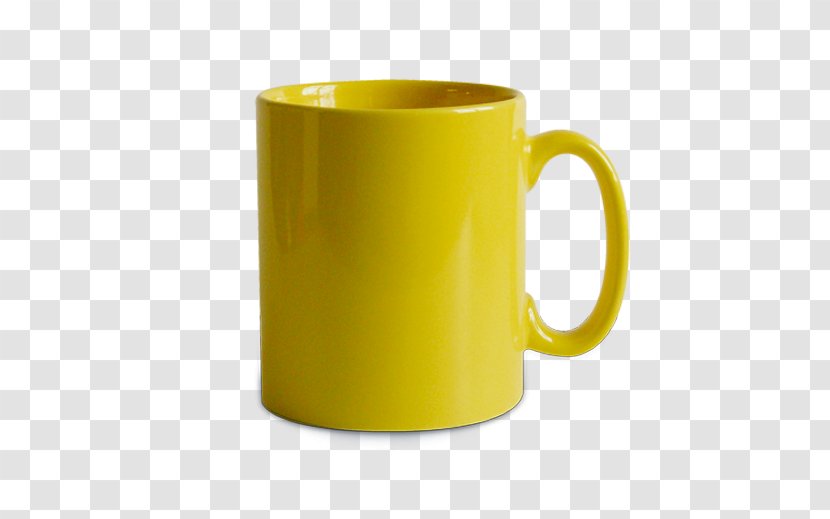 Mug Coffee Cup Yellow Tableware Ceramic - Teacup Transparent PNG
