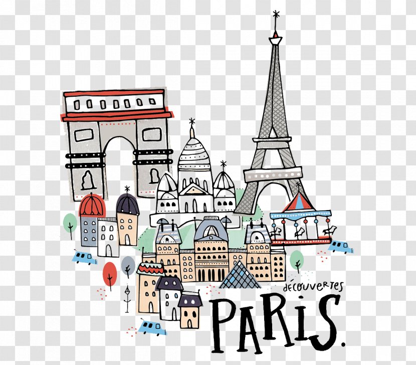 Paris Cartoon Drawing Illustration - Creativity - Hand-painted Vacation Recommended Transparent PNG