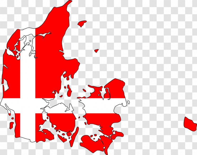 Flag Of Denmark Map Clip Art - Heart - Jewish Holidays Transparent PNG