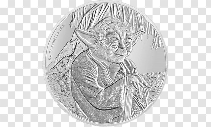 Coin Yoda Silver Star Wars Jabba The Hutt - Casa Da Moeda Transparent PNG