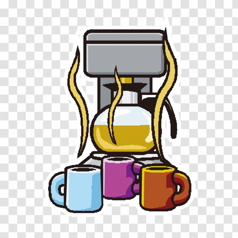 Coffeemaker Cafe - Coffee - Hand-painted Machine Transparent PNG