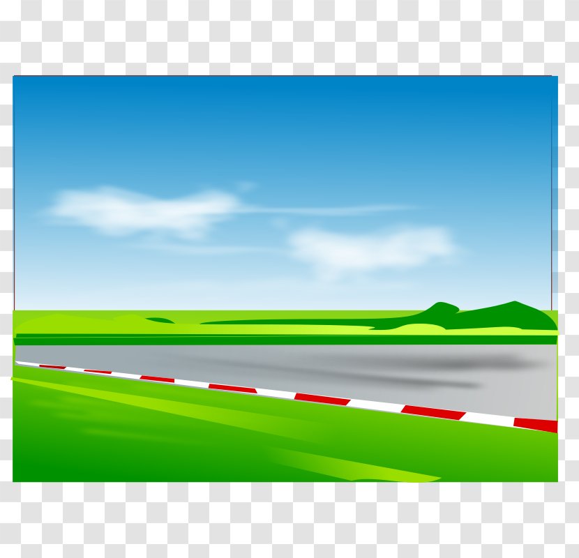 Race Track Road Racing Auto Clip Art - Green - Free Scenery Pictures Transparent PNG