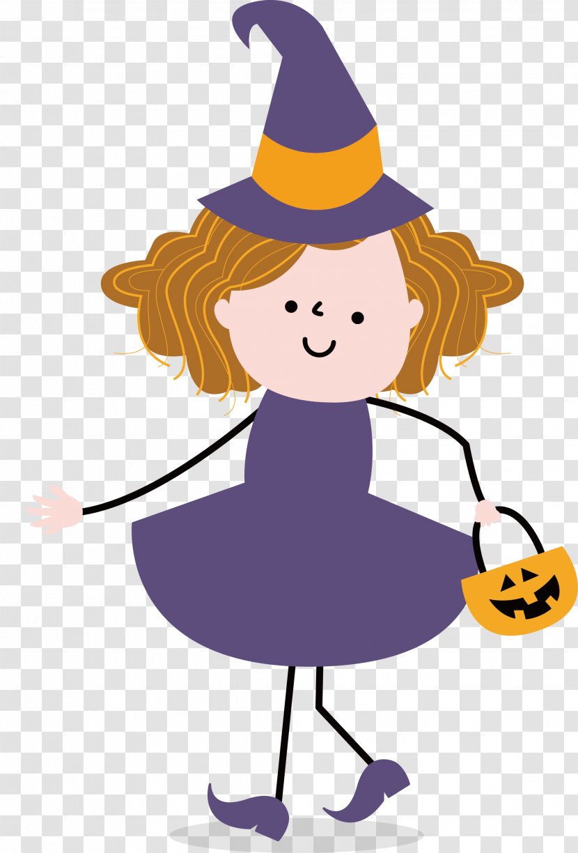 Boszorkxe1ny Witchcraft Clip Art - Lovely Little Witch Transparent PNG