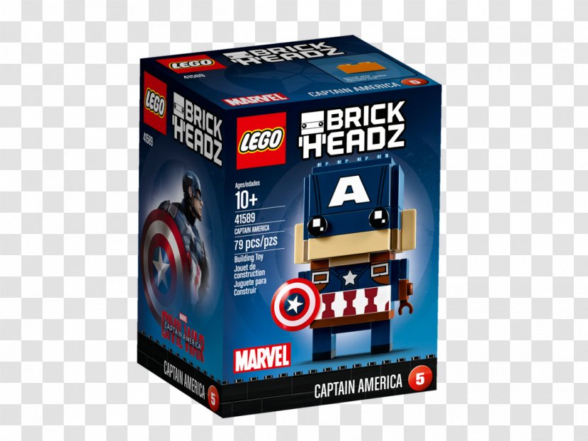 Lego Marvel Super Heroes BrickHeadz Amazon.com The Group - Captain America Transparent PNG