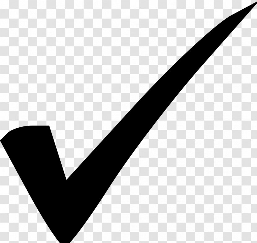 Check Mark Logo - Checkbox - Symbol Blackandwhite Transparent PNG