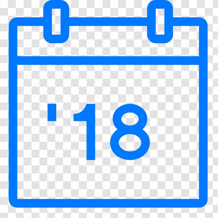 Clip Art - Blue - Calendar Icon Transparent PNG