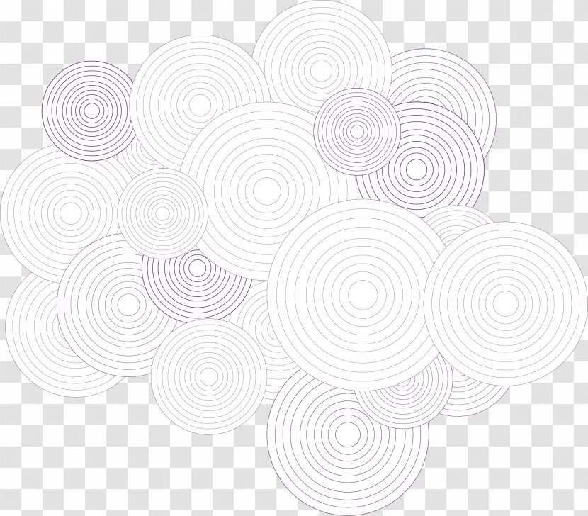 Circle Angle Pattern - White - Vector Transparent PNG