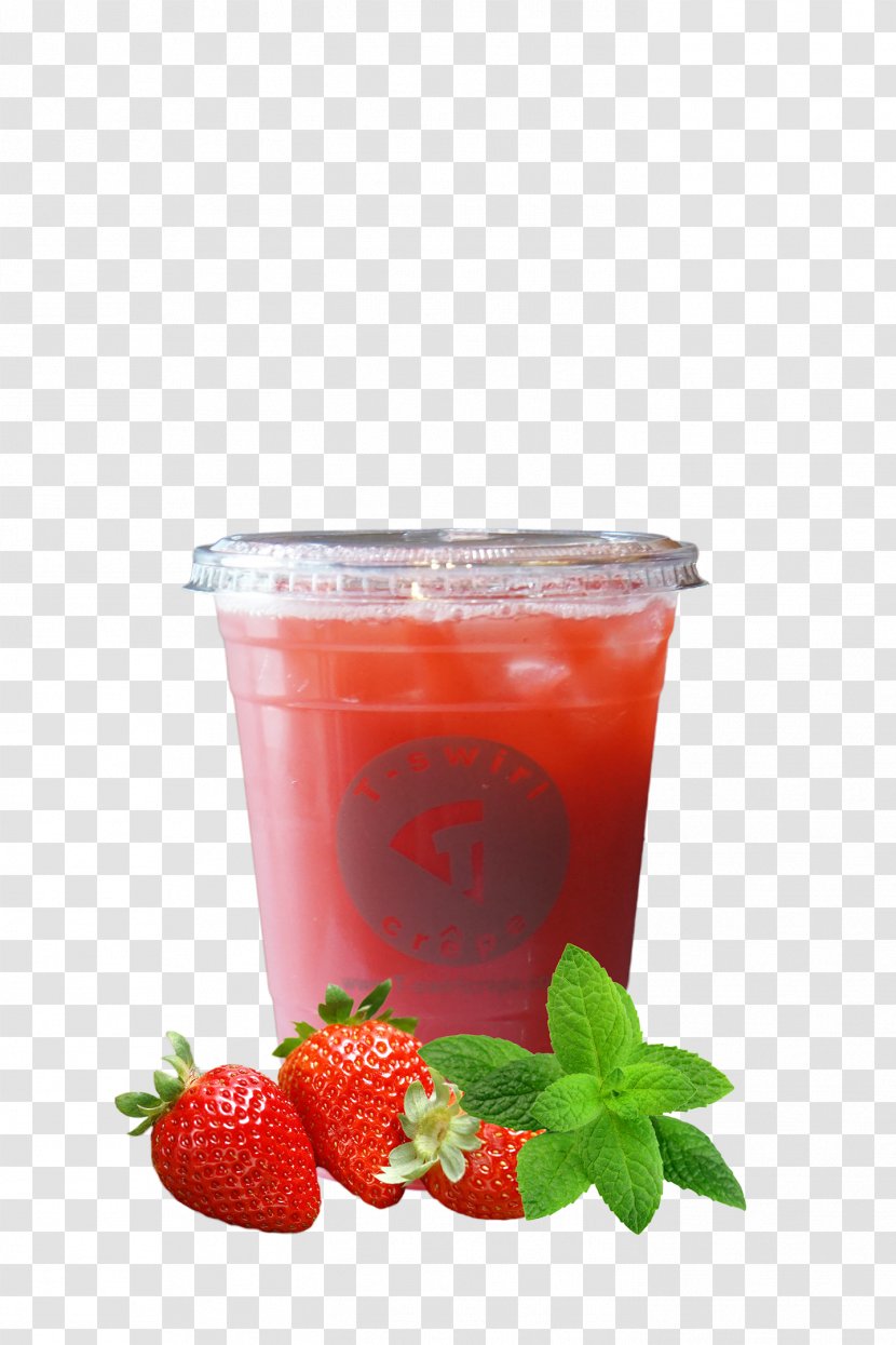 Strawberry Juice Iced Tea Cocktail Garnish - Fruit Preserves - Crepes Transparent PNG