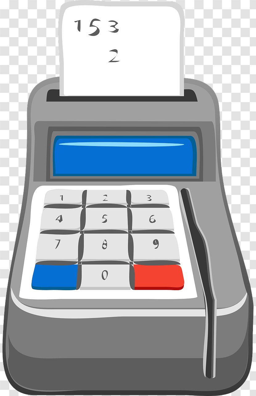 Calculator Clip Art - Cellular Network - Black Credit Card Machine Transparent PNG