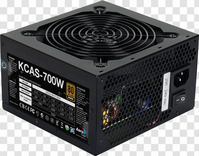 Power Supply Unit 80 Plus Converters ATX Computer System Cooling Parts - Technology - Fan Transparent PNG