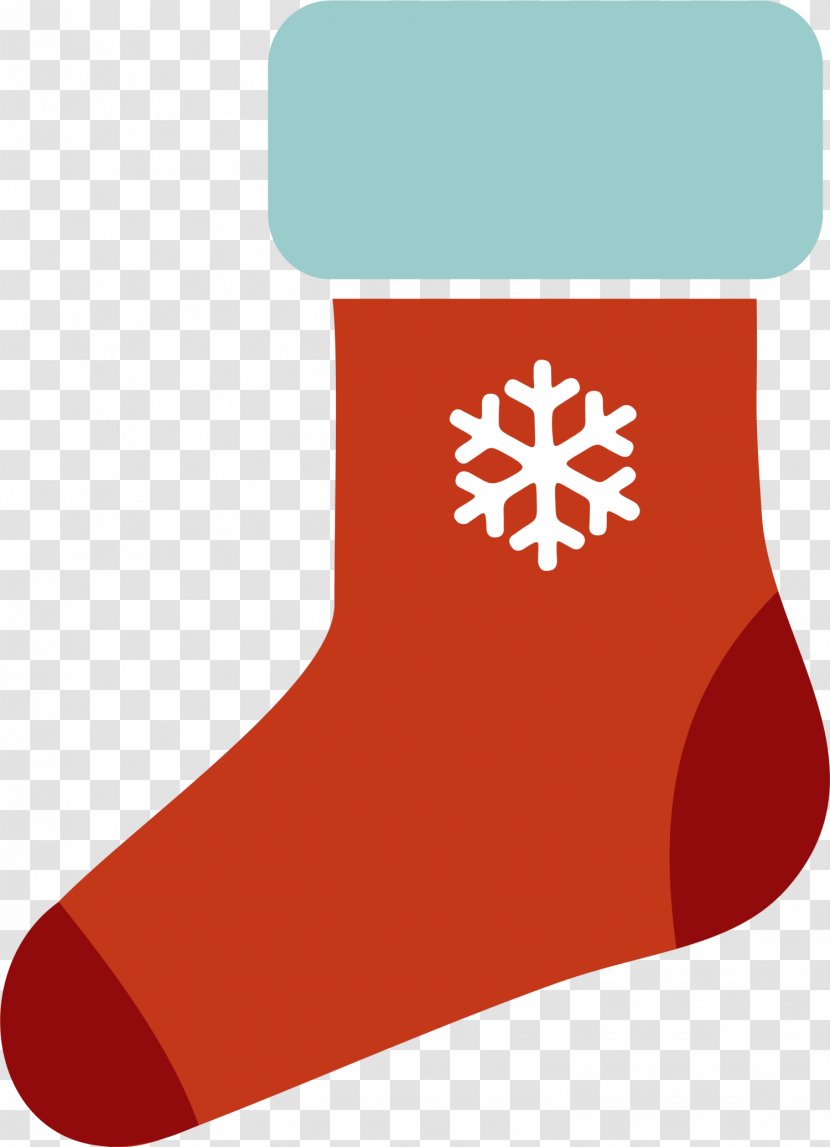 Snowflake Clip Art - Sock - Red Socks Transparent PNG