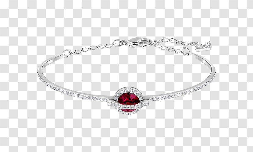 Bangle Earring Bracelet Jewellery Swarovski AG - Ruby - Jewelry Garnet ​​bracelet Transparent PNG