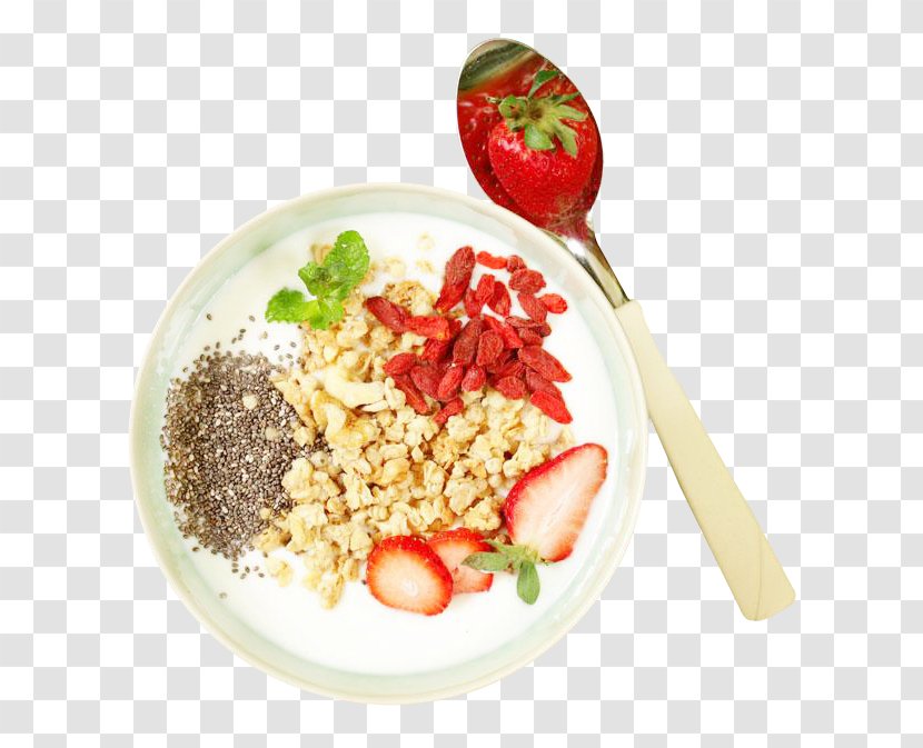 Smoothie Breakfast Muesli Goji Chia Seed - Frame - Wolfberry Milk Oatmeal Transparent PNG