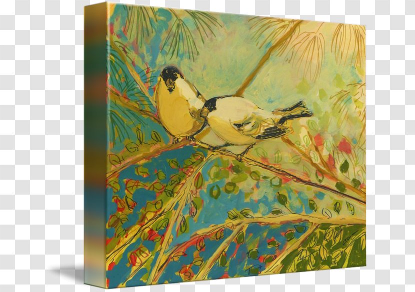 The Goldfinch Painting Finches Canvas Print - Bird Transparent PNG