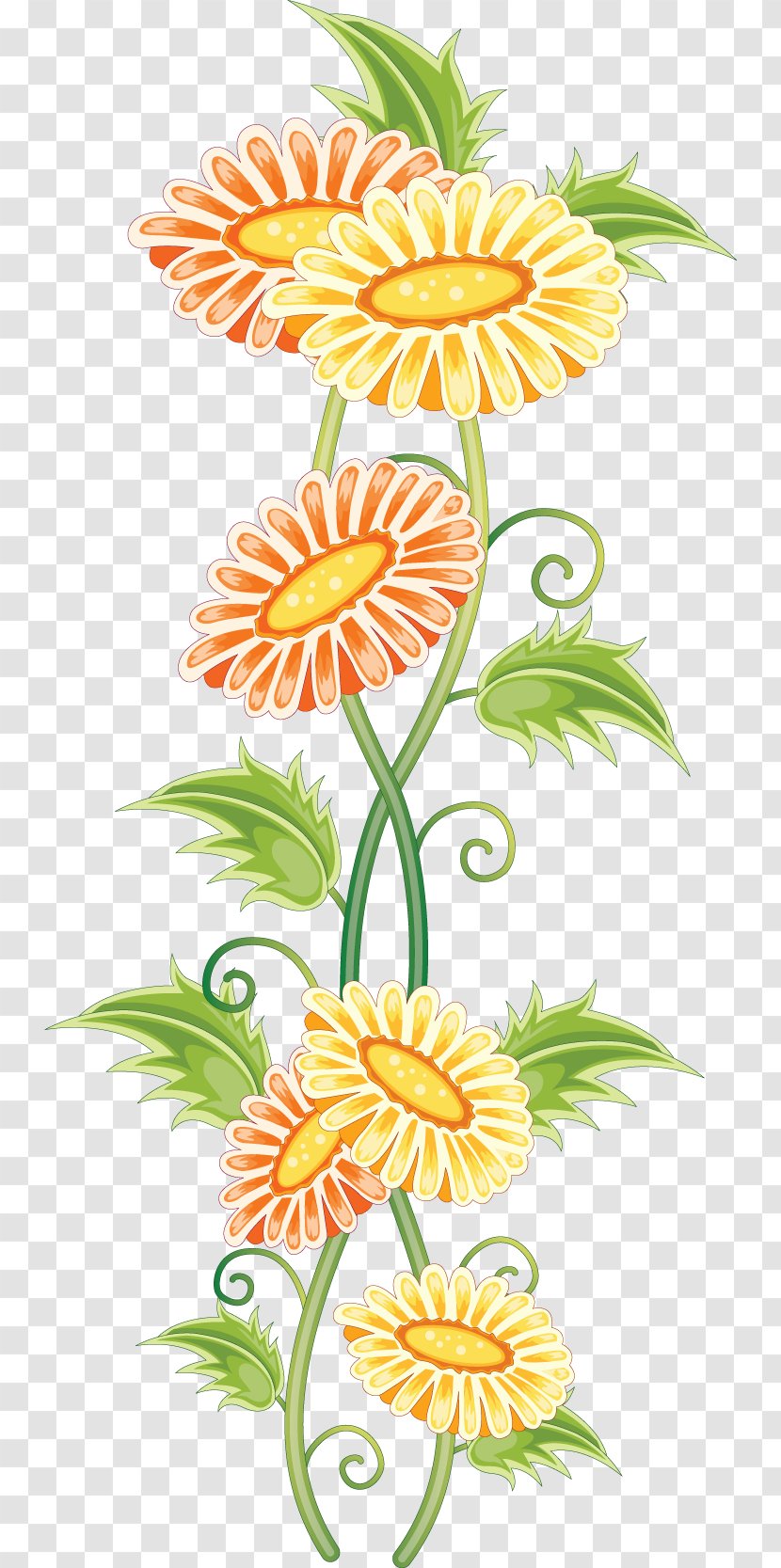 Flower Ornament Floral Design Clip Art - Digital Image - Green Transparent PNG