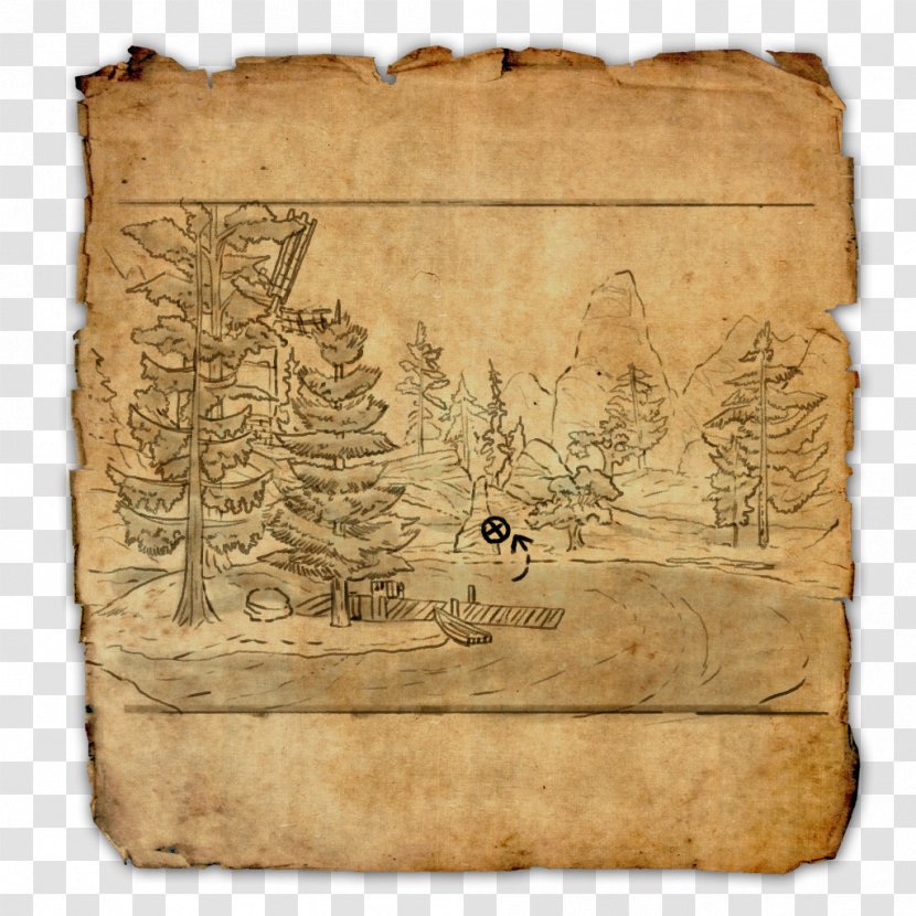 The Elder Scrolls Online Treasure Map Buried - Silhouette Transparent PNG