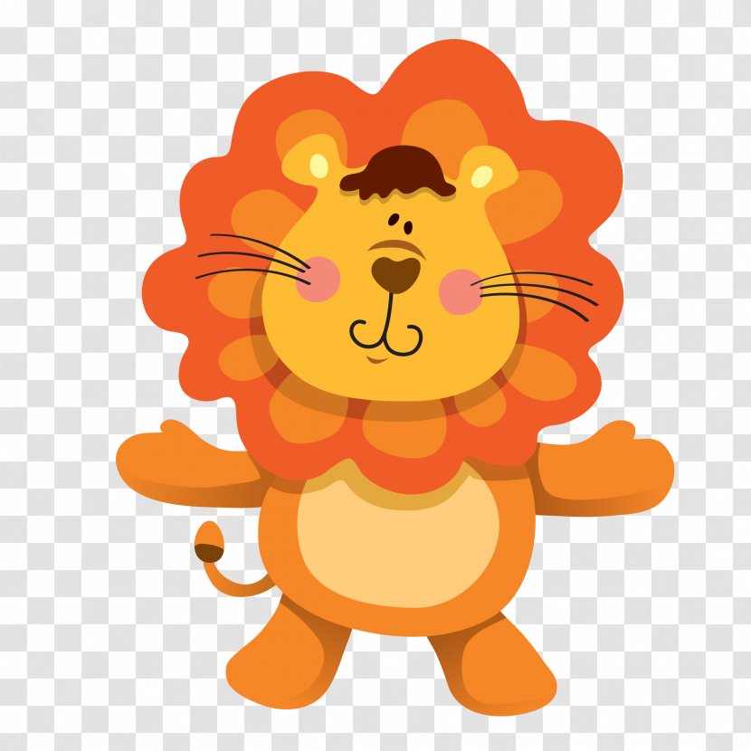 Cartoon Animal Drawing Illustration - Lion Transparent PNG