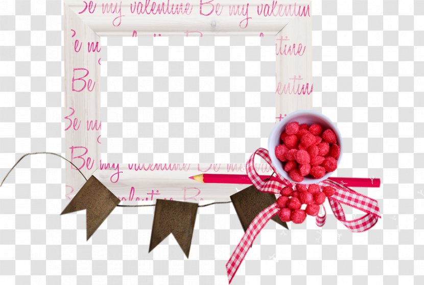 Download Ribbon Love - Pink - Valentine Frame Transparent PNG