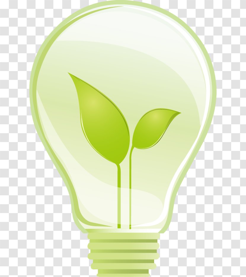 Creativity Idea - Yellow - Green Light Bulb Transparent PNG