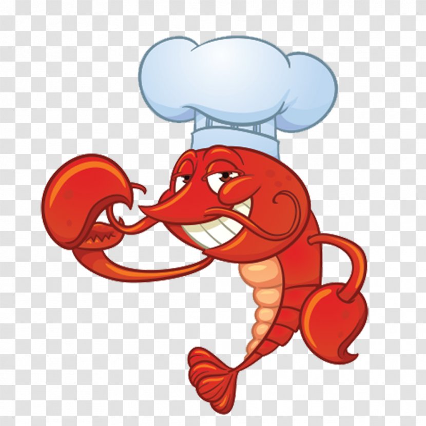 Lobster Seafood Cartoon - Watercolor - Boston Transparent PNG