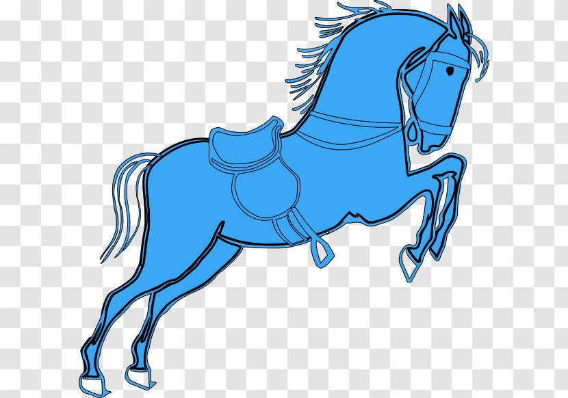 Horse Clip Art - Pony - Blue Transparent PNG