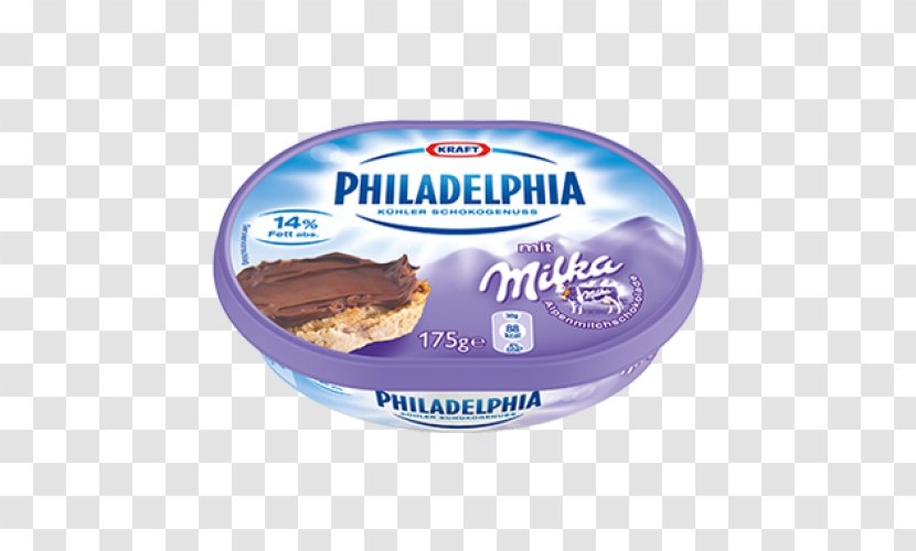 Milka Philadelphia Cream Cheese Chocolate - Daim - Milk Transparent PNG