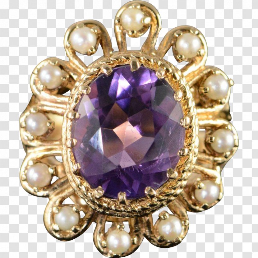 Amethyst Ring Size Jewellery Diamond - Seed Pearl Choker Transparent PNG