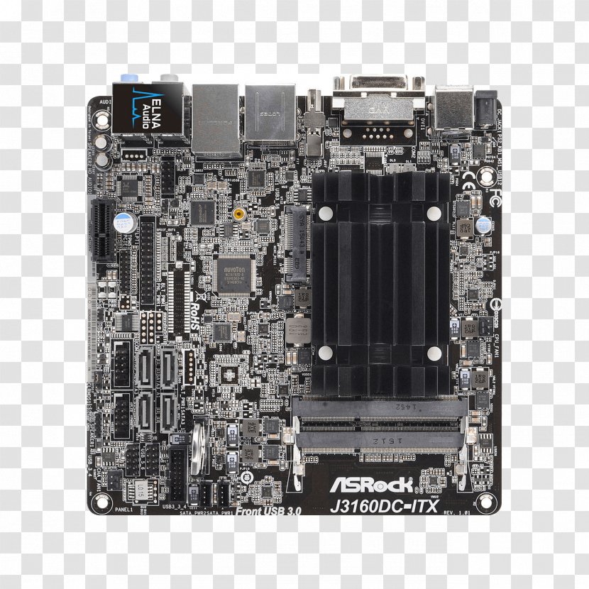 Intel Mini-ITX Asrock 16gb Ram Motherboard Cpu Combo Sodimm Na J3160dcitx - Electronics - Miniitx Transparent PNG