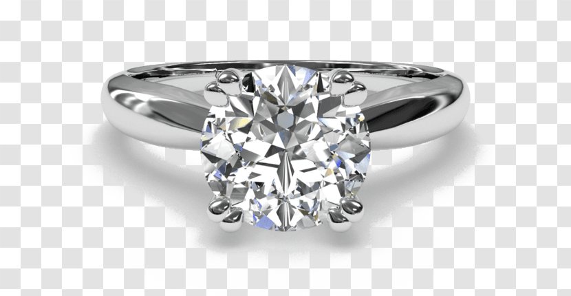 Diamond Prong Setting Engagement Ring Gemstone - Bezel With Side Diamonds Transparent PNG