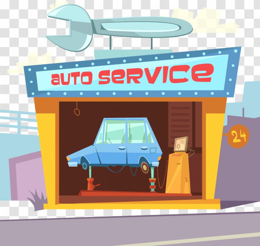 Car Automobile Repair Shop Motor Vehicle Service - Photography - Hand-painted Garage Transparent PNG