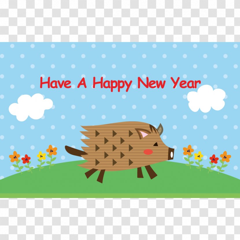 Wild Boar New Year Card Greeting & Note Cards Mammal Transparent PNG