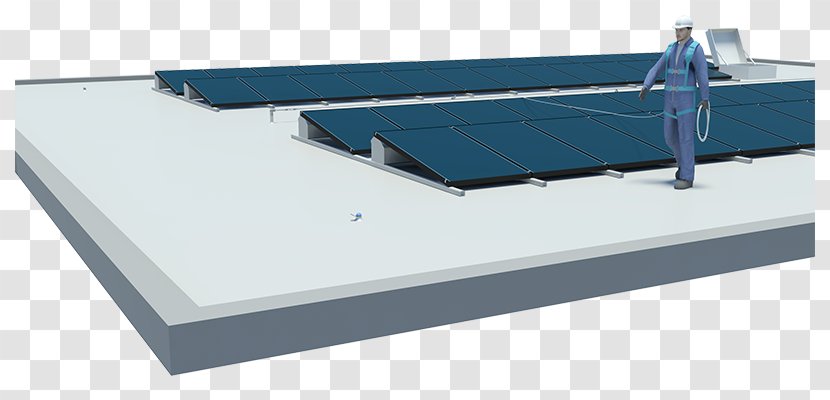 Roof Fall Protection Guard Rail Solar Panels Falling - Power Top Transparent PNG